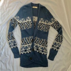 Hollister Tribal Aztec Sweater Cardigan in XS